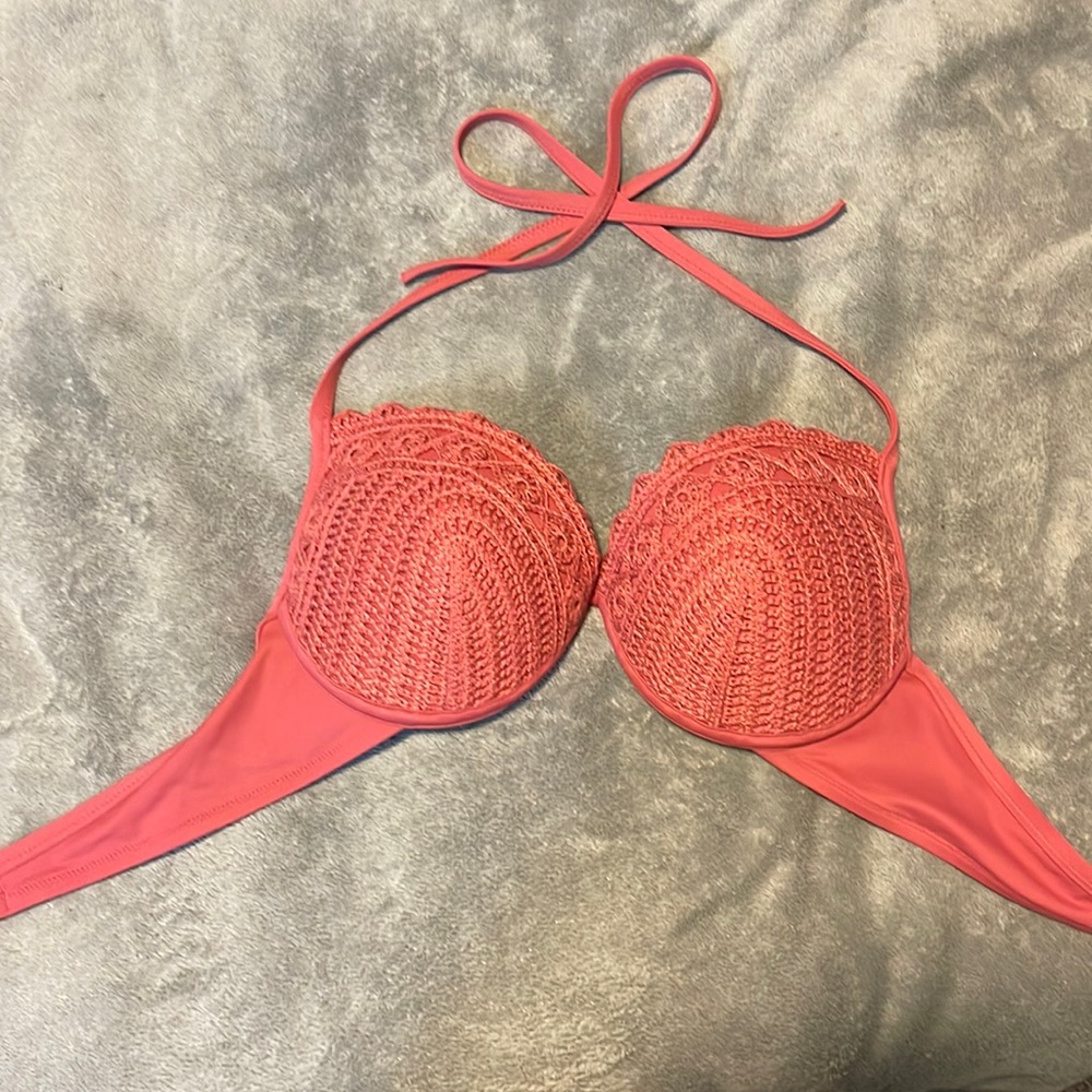 Crochet Pink Bathing Suite Top